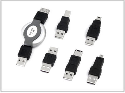 Câble USB rétractable 5 en 1