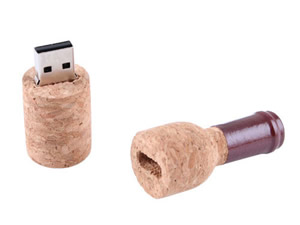 Clé USB Bouteille de vin en liège - 4 Go