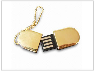 Clé USB Mini dorée - 4 Go