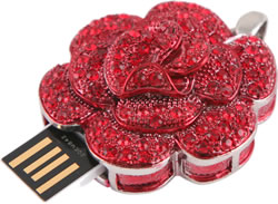 Clé USB Rose Rouge - 4 Go